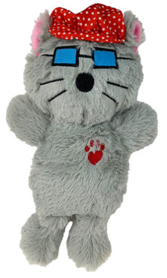 Multipet Bowzer and Meowzer Kittywimpus 12" Plush Dog Toy