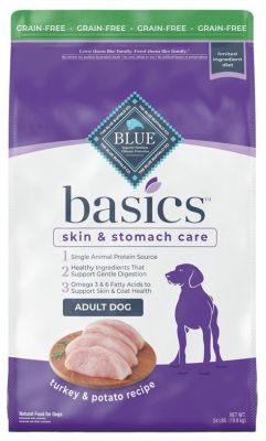 Blue Buffalo Basics Limited Ingredient Diet Chicken-Free Turkey & Potato Recipe Adult Dry Dog Food-24lbs