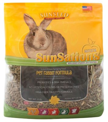SUNSEED SunSation Natural Pet Rabbit Food - 3lb