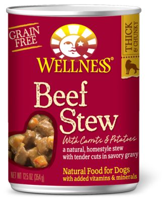 Wellness Beef Stew with Carrots & Potatoes Canned Dog Food 12x12.5oz
