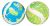 Multipet Margaritaville Tennis Ball Cat Toy (2 Pack)