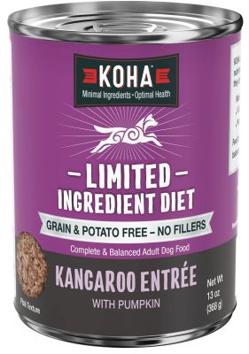 KOHA Limited Ingredient Diet Kangaroo Entree Canned Dog Food - 12 x 13oz
