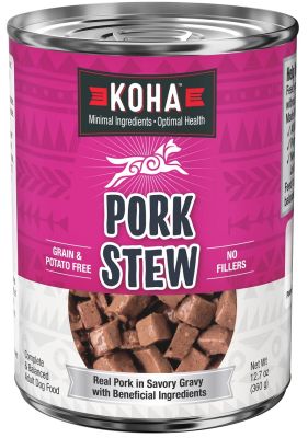 KOHA Minimal Ingredient Pork Stew Canned Dog Food - 12 x 12.7oz