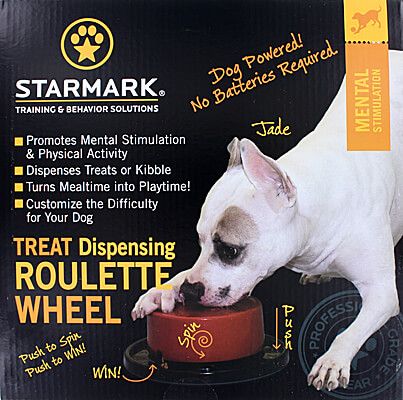 Starmark Treat Dispensing Roulette Wheel Dog Toy