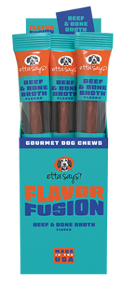 Etta Says! Flavor Fusion Beef & Bone Broth Dog Chews 1.75oz x 12ct