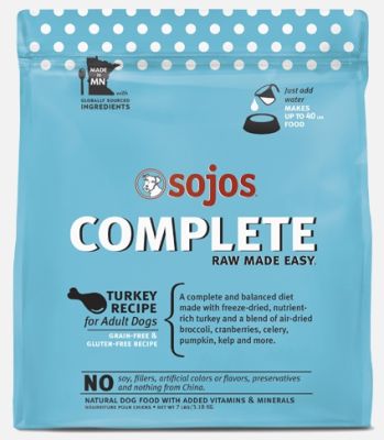 Sojos Complete Turkey Recipe Adult Grain-Free Freeze-Dried Raw Dog Food