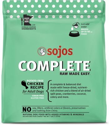 Sojos Complete Chicken Recipe Adult Grain-Free Freeze-Dried Raw Dog Food