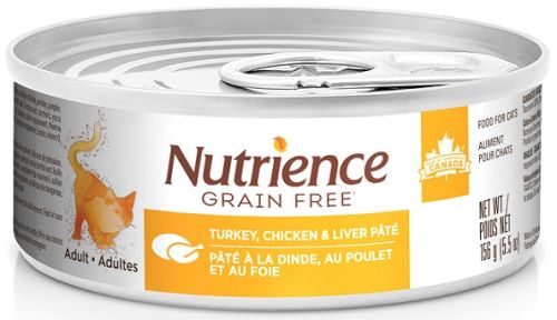 Nutrience Grain-Free Turkey, Chicken & Liver Pate Canned Cat Food 24x5.5oz