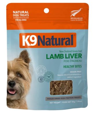 K9 Natural Lamb Liver Healthy Bites Raw Freeze-Dried Dog Treats - 1.76oz