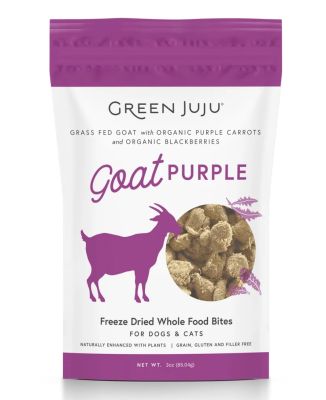 Green Juju Freeze Dried Goat Purple Whole Food Bites For Dogs and Cats