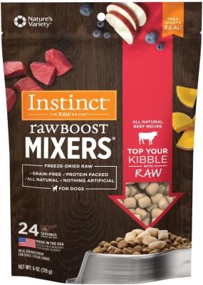Instinct Raw Boost Mixers Grain Free Freeze Dried Beef Recipe Dry Dog Food Topper