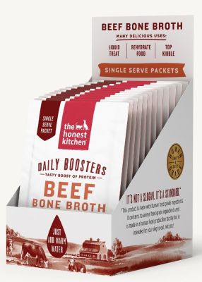 The Honest Kitchen Instant Bone Broth Beef & Turmeric Pouches for Dogs - 12x3.5g