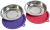 Messy Cats Two Stainless Saucer Shaped Bowls & Two Silicone Lids - 4pc Set
