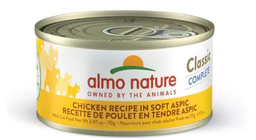 Almo Nature Classic Complete Chicken in Soft Aspic Grain-Free Canned Cat Food - 12x2.47oz