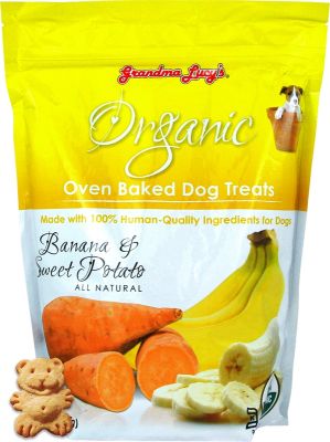 Grandma Lucy's Organic Banana & Sweet Potato Oven Baked Dog Treats 14oz