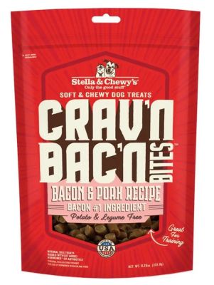 Stella & Chewy's Crav'n Bac'n Bites Bacon & Pork Recipe Soft & Chewy Dog Treats - 8.25 oz