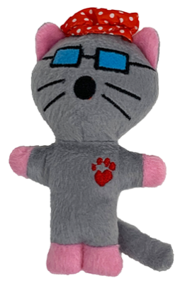 Multipet Bowzer and Meowzer Kittywimpus 5" Plush Dog Toy