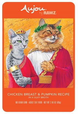 RAWZ Aujou Chicken Breast and Pumpkin Recipe Cat Food Pouches - 8x2.46oz