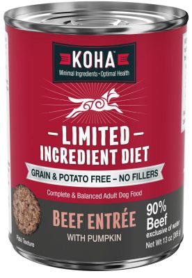 KOHA Limited Ingredient Diet Beef Entree Canned Dog Food - 12 x 13oz