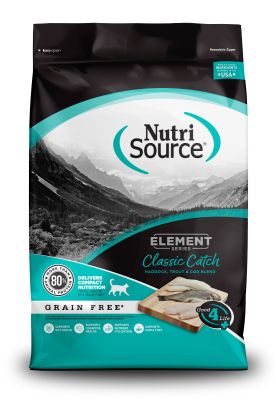 NutriSource Element Series Grain Free Classic Catch Haddock, Trout & Cod Blend Dry Cat Food