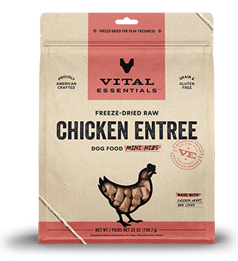 Vital Essentials Chicken Entree Mini Nibs Freeze Dried Raw Dog Food