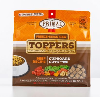 Primal Cupboard Cuts Beef Recipe Freeze-Dried Raw Toppers for Cats and Dogs 