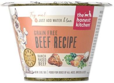 The Honest Kitchen Grain-Free Beef Recipe Single Serve Dehydrated Dog Food 12x1.75oz