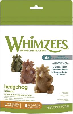 Whimzees Hedgehog Dental Dog Treats Large 6 counts