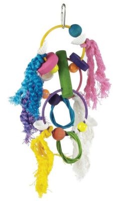 Prevue Hendryx Stick Staxs Rings-n-Things Bird Toy