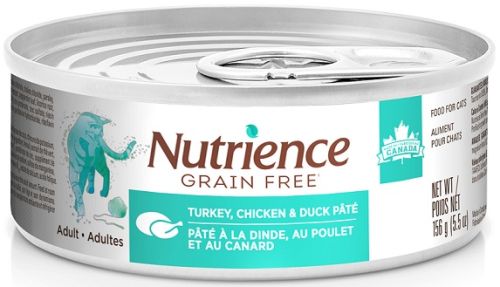 Nutrience Grain-Free Turkey, Chicken & Duck Pate Canned Cat Food 24x5.5oz