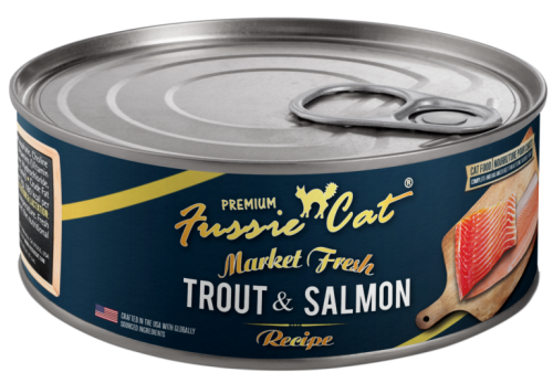 Fussie Cat Market Fresh Trout and Salmon Recipe Canned Cat Food 24 x 5.5oz