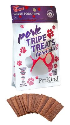 PetKind Green Pork Tripe Dog Treats 6oz