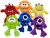 Multipet Minipet Plush Monsters Assorted Dog Toy