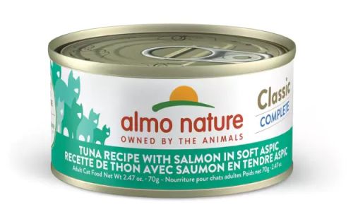 Almo Nature Classic Complete Tuna With Salmon in Soft Aspic Grain-Free Canned Cat Food - 12x2.47oz