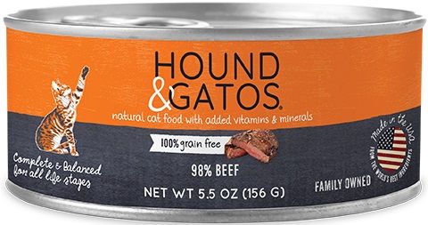 Hound & Gatos 98% Beef Canned Cat Food