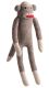 Multipet Sock Pals Monkey Plush Dog Toy - 10"