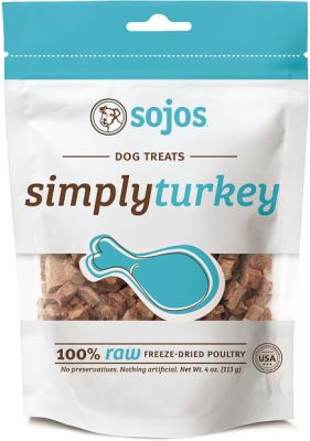 Sojos Simply Turkey Freeze-Dried Dog Treats - 4oz