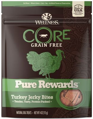 Wellness Core Pure Rewards Grain-Free Turkey Jerky Bites Dog Treats 4oz