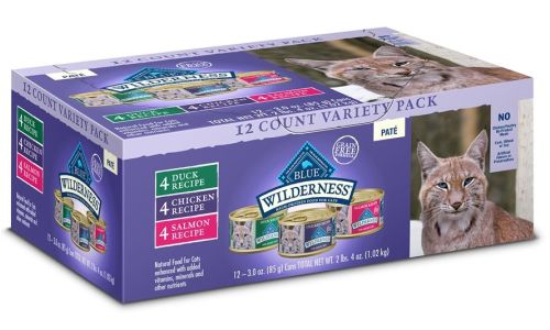 Blue Buffalo Wilderness Adult Variety Pack Canned Cat Food 12 x 3oz