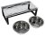 Goo-eez Acrylic and Iron Double Feeder with Hammered Stainless Steel Bowls