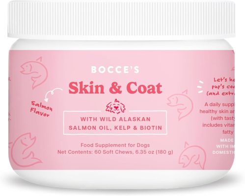 Bocce's Bakery Skin & Coat Food Supplement for Dogs - 60 Soft Chews - 180g