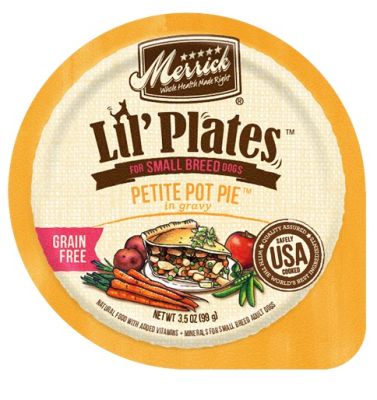 Merrick Lil' Plates Grain-Free Petite Pot Pie Small Breed Wet Dog Food 12x3.5oz