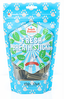 This & That Snack Station Fresh Breath Sticks Dehydrated Dog Treats