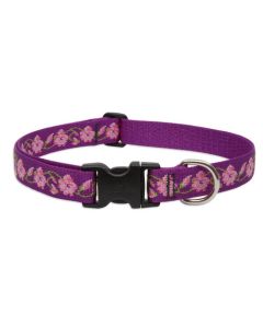 Lupine Originals Pattern Adjustable Dog Collar - Rose Garden