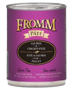 Fromm Grain-Free Salmon & Chicken Pate Canned Dog Food - 12x12oz