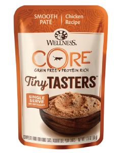 Wellness CORE Grain Free Tiny Taster Chicken Cat Food Pouches 12 x 1.75oz