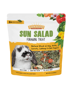 SUNSEED Vita Prima Sun Salad with Parsley, Carrots & Red Bell Peppers for Pet Rabbit - 10oz 