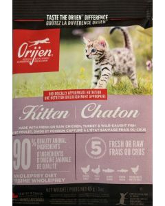 Orijen Kitten Fresh or Raw Chicken, Turkey, and Wild Caught Fish Dry Cat Food - Sample