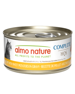 Almo Nature Complete HQS Chicken & Sweet Potatos in Gravy Grain-Free Canned Cat Food 24x2.47oz