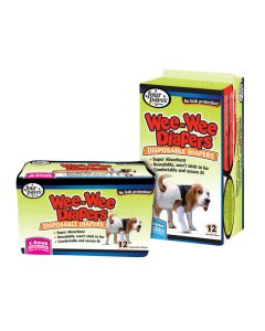 Four Paws Wee-Wee Disposable Doggie Diapers-12pk